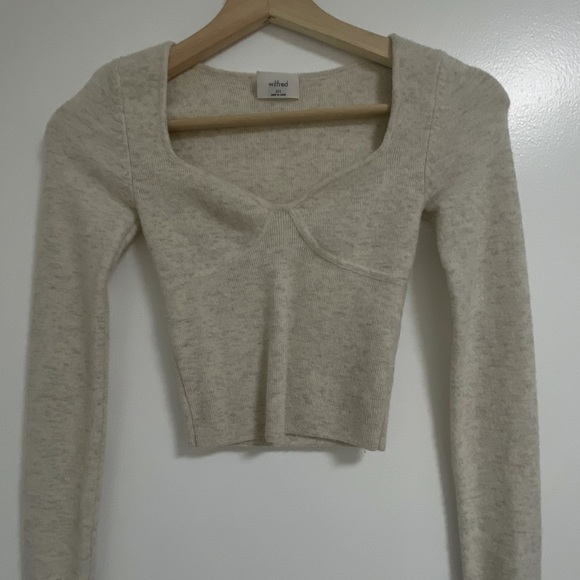 Aritzia, Wilfred, Greer Sweater (XXS, heather birch) - Picture 1 of 4